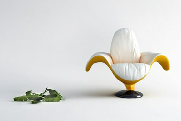 Cadeira em forma de banana