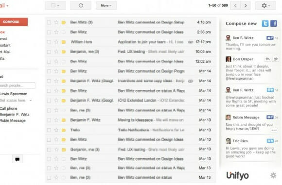 "Unifyo" coloca o Facebook e Twitter dentro do Gmail, Hotmail e Yahoo!