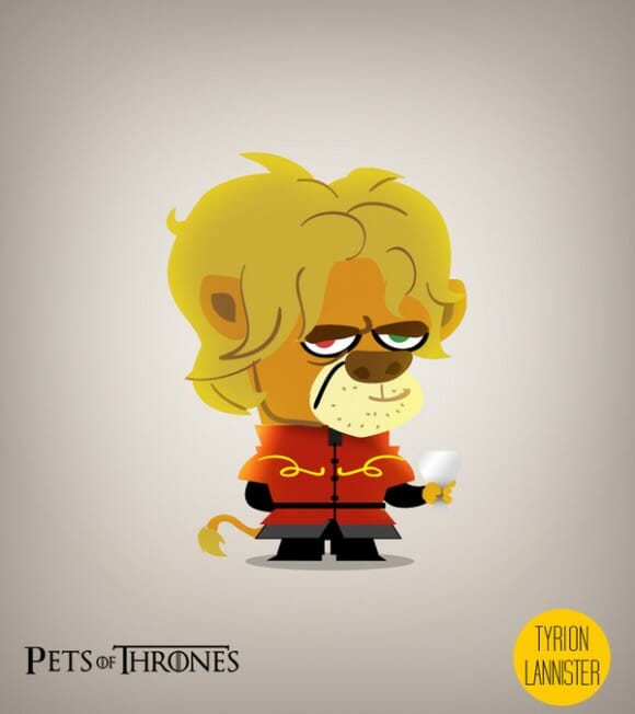 Pets of Thrones - Personagens de Game of Thrones como animais