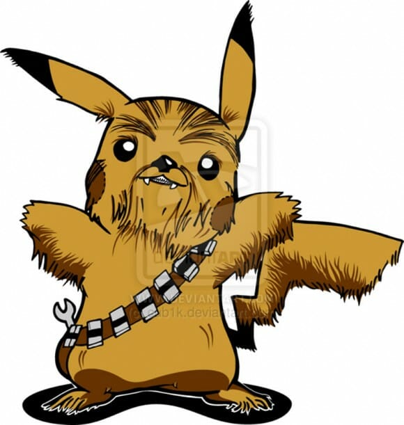 Pikachewie - Uma mistura de Pikachu com Chewbacca