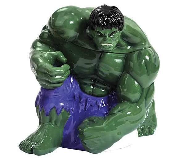 Potes de biscoito do Hulk, Capitão América e Thor