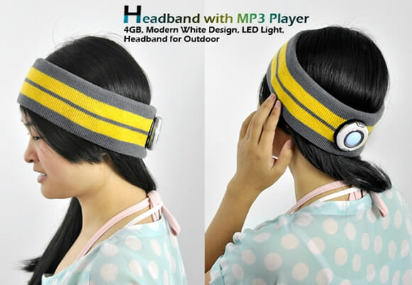 Praticidade para mulheres: Faixa de cabelo com MP3 e fones integrados