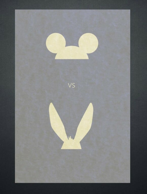 Posters minimalistas de "rivais" que adoramos
