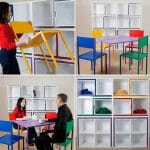 Conjunto criativo de mesas e cadeiras economiza espaço e deixa sua casa com a cara do Google! (vídeo)