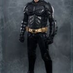 Traje para motociclistas inspirado na roupa que Batman usa no filme O Cavaleiro das Trevas Ressurge