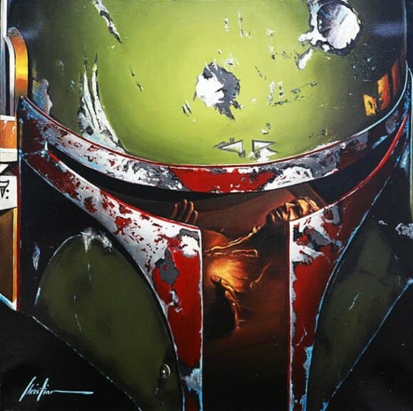 Reflexos de Star Wars - Pinturas mostram cenas da série refletidas nos olhos e capacetes dos personagens