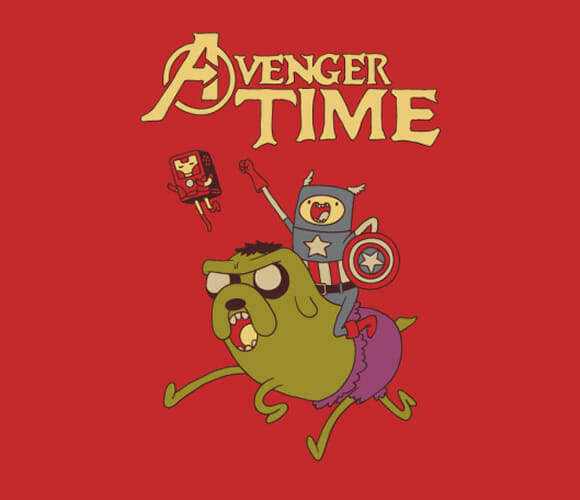 É Hora de Avengers com a camiseta Avenger Time!