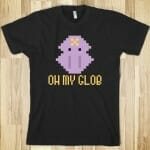 Camisetas com estampas dos personagens de Adventure Time estilo 8-bits