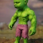 Isso é estranho mas legal do dia: Estátua do Bebê Hulk