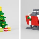Enfeites feitos com peças LEGO para deixar a árvore de Natal mais geek
