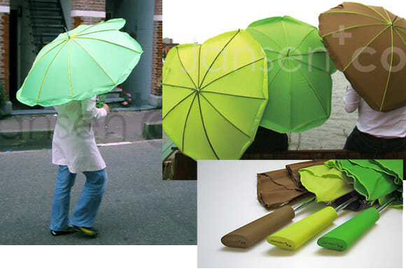Leaf Umbrella - Guarda-chuvas inspirados em folhas de plantas