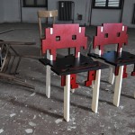 Game Over Chair - Cadeira desmontável dos Space Invaders