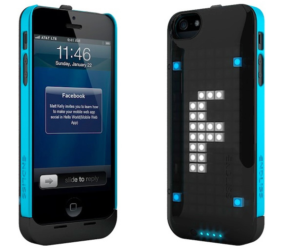 Endliss é uma capa eletrônica para iPhones que exibe notificações em 8-bits atrávés de LEDs