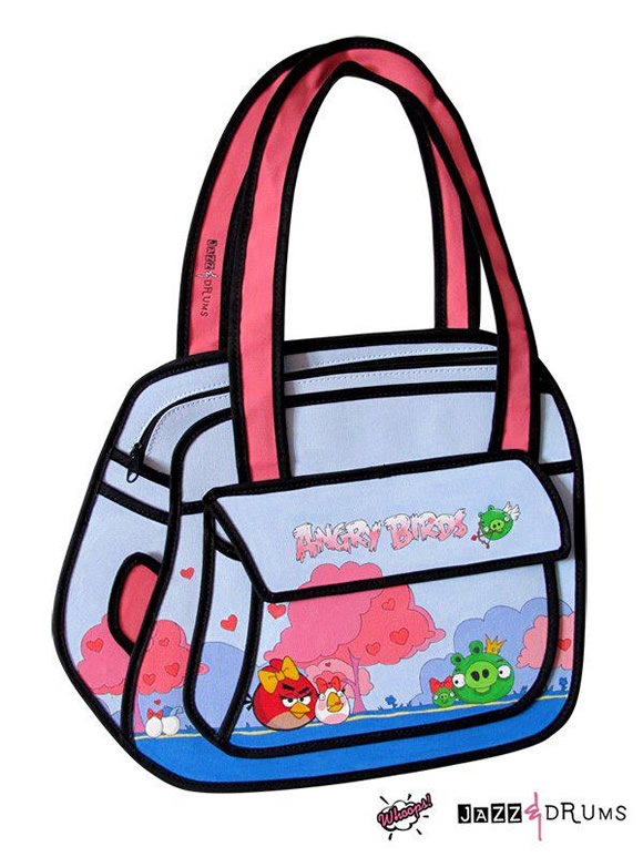 Com vocês as bolsas 2D do Angry Birds! Weeee!!!