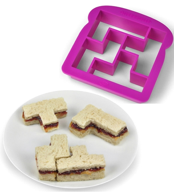 Fôrma corta o pão no formato de peças de Tetris e deixa o sanduíche mais legal
