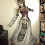 Papercraft da Princesa Zelda do game The Legend Of Zelda em tamanho real é perfeita