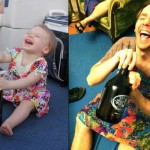Série de fotos engraçada apresenta um "marmanjo" imitando fotos de bebês