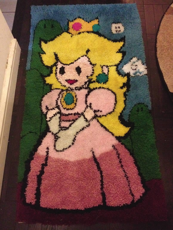 Tapete da Princesa Peach para decorar a casa dos fãs de Super Mario