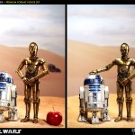 Action Figures do C3P-O e R2-D2 são cheios de detalhes e têm LEDs que se acendem!