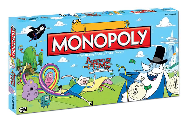 É hora de diversão com o Monopoly do Adventure Time!