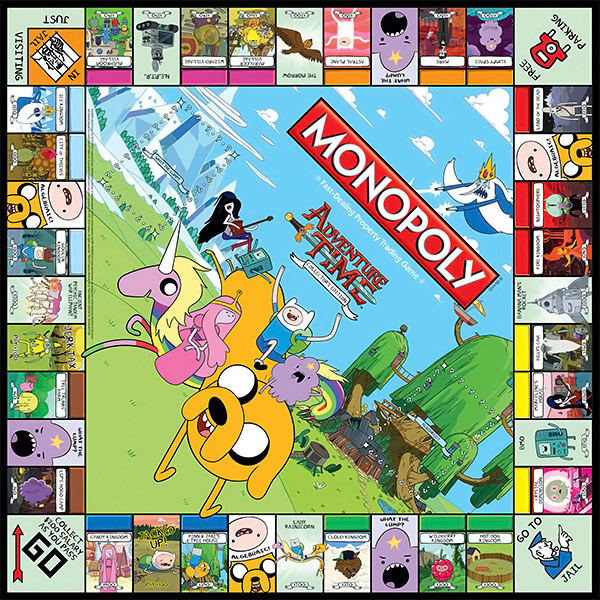 É hora de diversão com o Monopoly do Adventure Time!