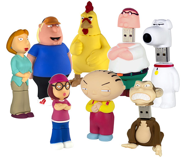 Com vocês: Os pen drives dos personagens de Family Guy!