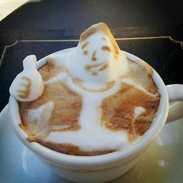 Isso é incrível do dia: Cafés 3D parecem estar saltando da caneca