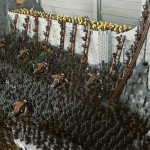Cenário espetacular da batalha de Helm's Deep de Senhor dos Anéis recriado com 150 mil blocos de Lego