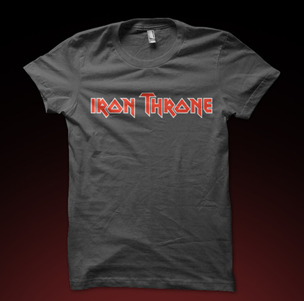 Camiseta Iron Throne para fãs do Iron Maiden e Game Of Thrones