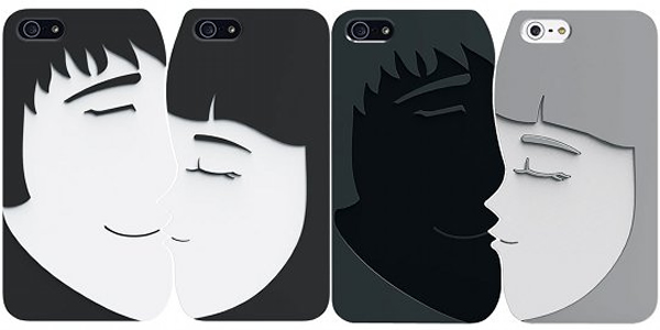 Capas de iPhone para casais imitam um casal se beijando