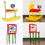 Desenhos de móveis feitos por crianças viram móveis de verdade