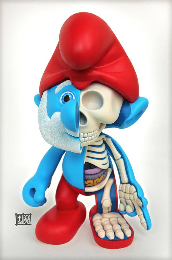 Com vocês, a anatomia do Papai Smurf!
