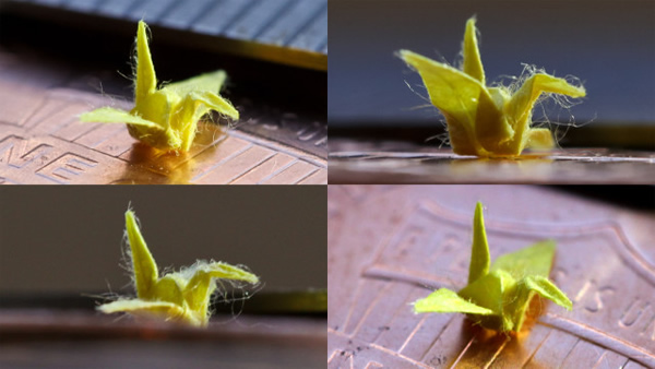 Homem cria origami incrivelmente minúsculo que mede apenas 3 milímetros de comprimento