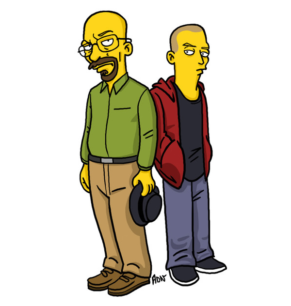 12 Personagens da série Breaking Bad estilo Simpsons