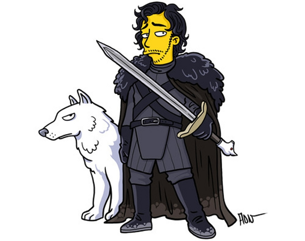Personagens de Game Of Thrones estilo Simpsons