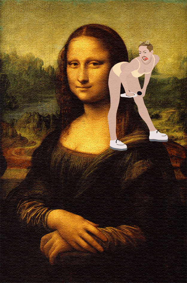 gifs-miley-cyrus-pinturas-famosas_Mona Lisa
