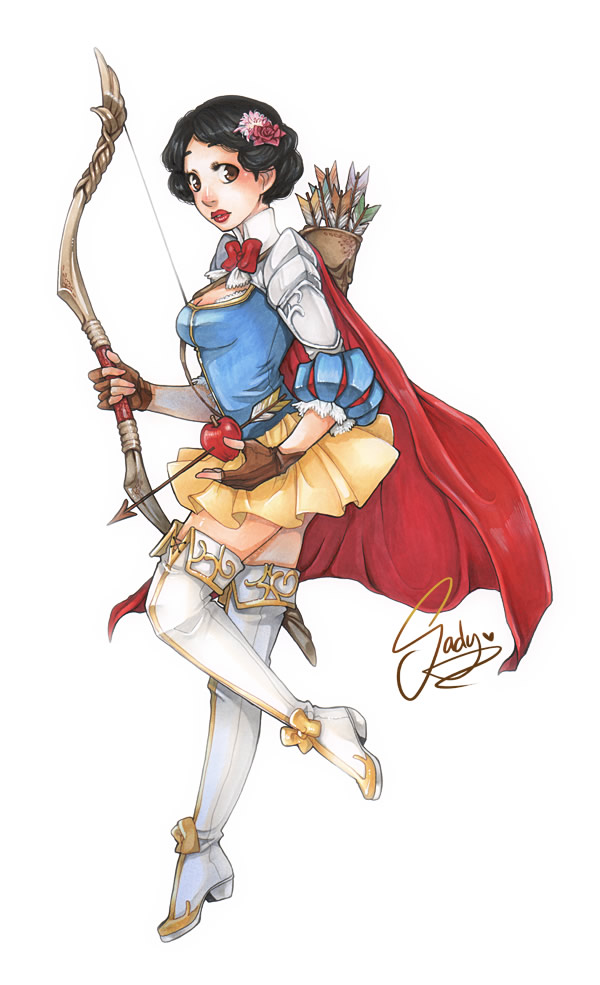 Princesas e personagens da Disney como guerreiras medievais