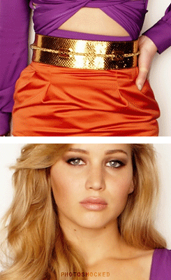 3 Gifs mostram as photoshopadas feitas na atriz Jennifer Lawrence para a capa da Flare Magazine