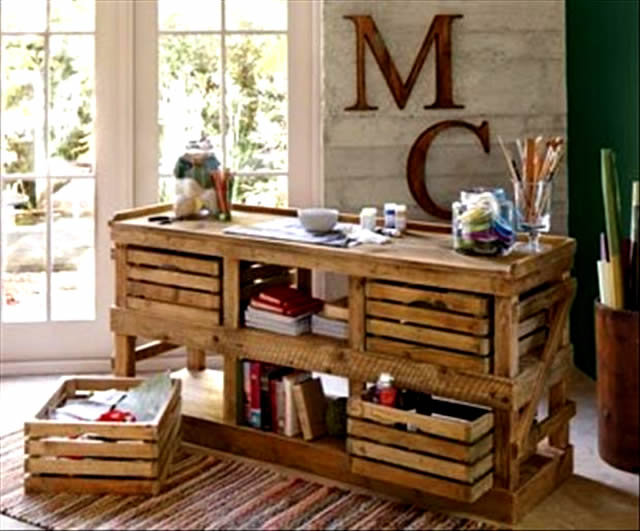 26 Ideias bacanas para reaproveitar caixotes de madeira em casa