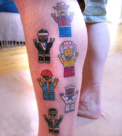 15 Tatuagens legais e engraçadas com o tema Lego