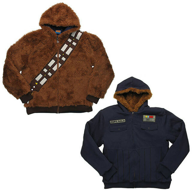 Blusa dupla face do Star Wars: De um lado Chewbacca e do outro Han Solo!