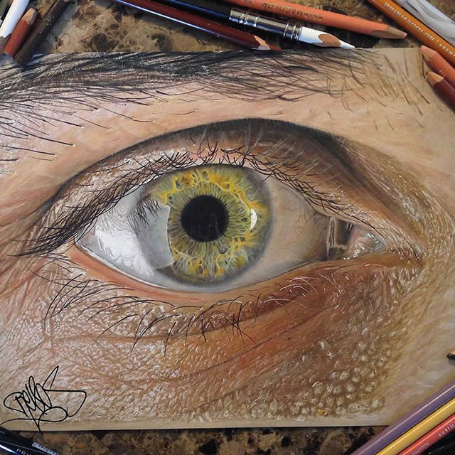 Estes olhos incrivelmente realistas são desenhos feitos com lápis coloridos. Veja as imagens!