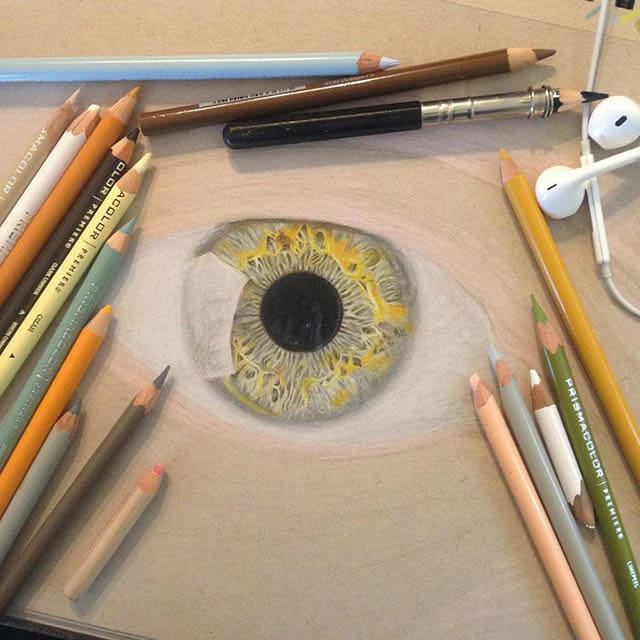 Estes olhos incrivelmente realistas são desenhos feitos com lápis coloridos. Veja as imagens!