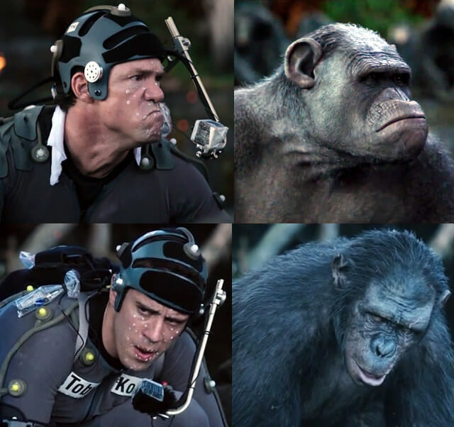 Liberadas imagens do filme Planeta dos Macacos: O Confronto com e sem efeitos especiais