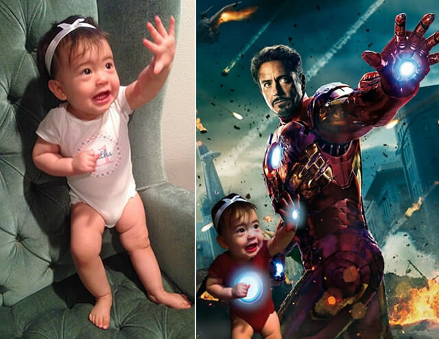 Pai transforma foto de sua filha no Photoshop e faz dela protagonista em filmes famosos