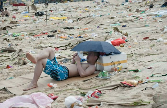 Mar de lixo: 16 Imagens chocantes mostram as condições das praias na China