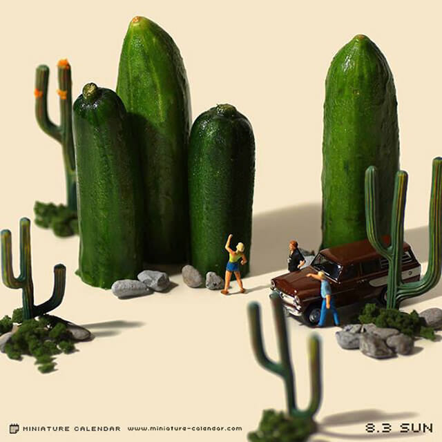 24 Cenários incríveis feitos com miniaturas de humanos, objetos e alimentos