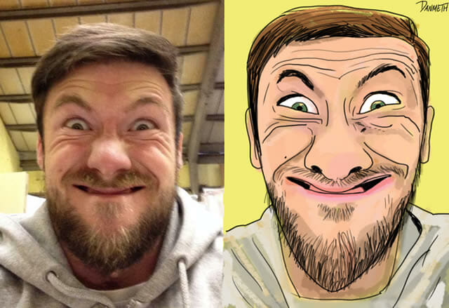 15 Selfies horríveis transformados em caricaturas engraçadas