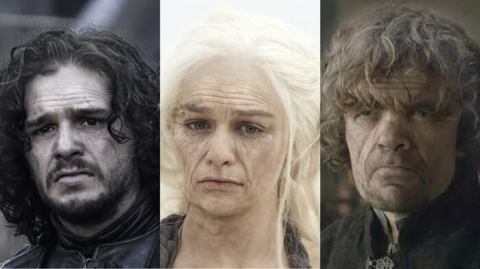 Antes e depois mostra como ficariam 11 personagens de Game Of Thrones se envelhecessem