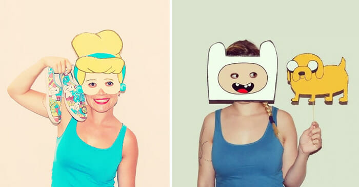 365 Masks Project: Mulher cria máscaras engraçadas e tira fotos criativas com elas